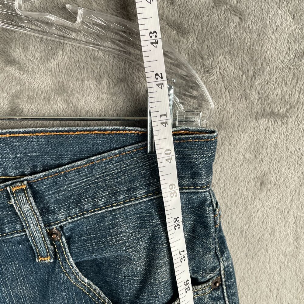 Levi’s 505 Jeans Men’s 34x30 Blue Regular Fit Straight Leg Denim Distressed - Picture 6 of 8